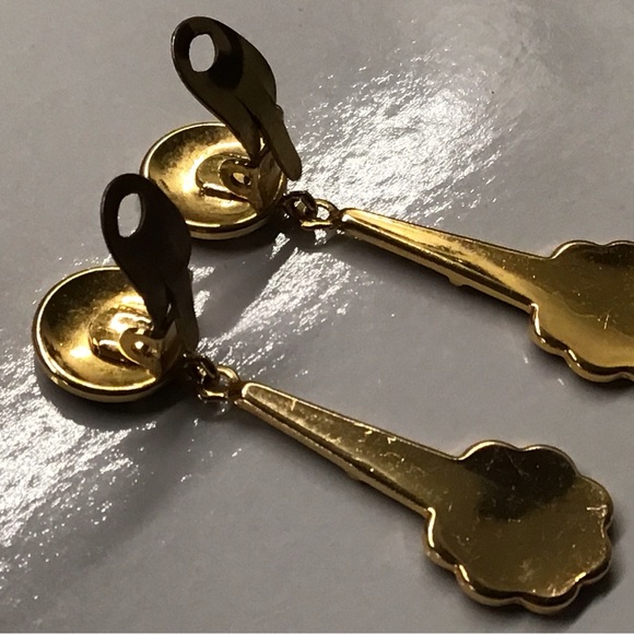 Vintage Chinoiserie Clip Earrings - Beautiful! - Picture 7 of 7